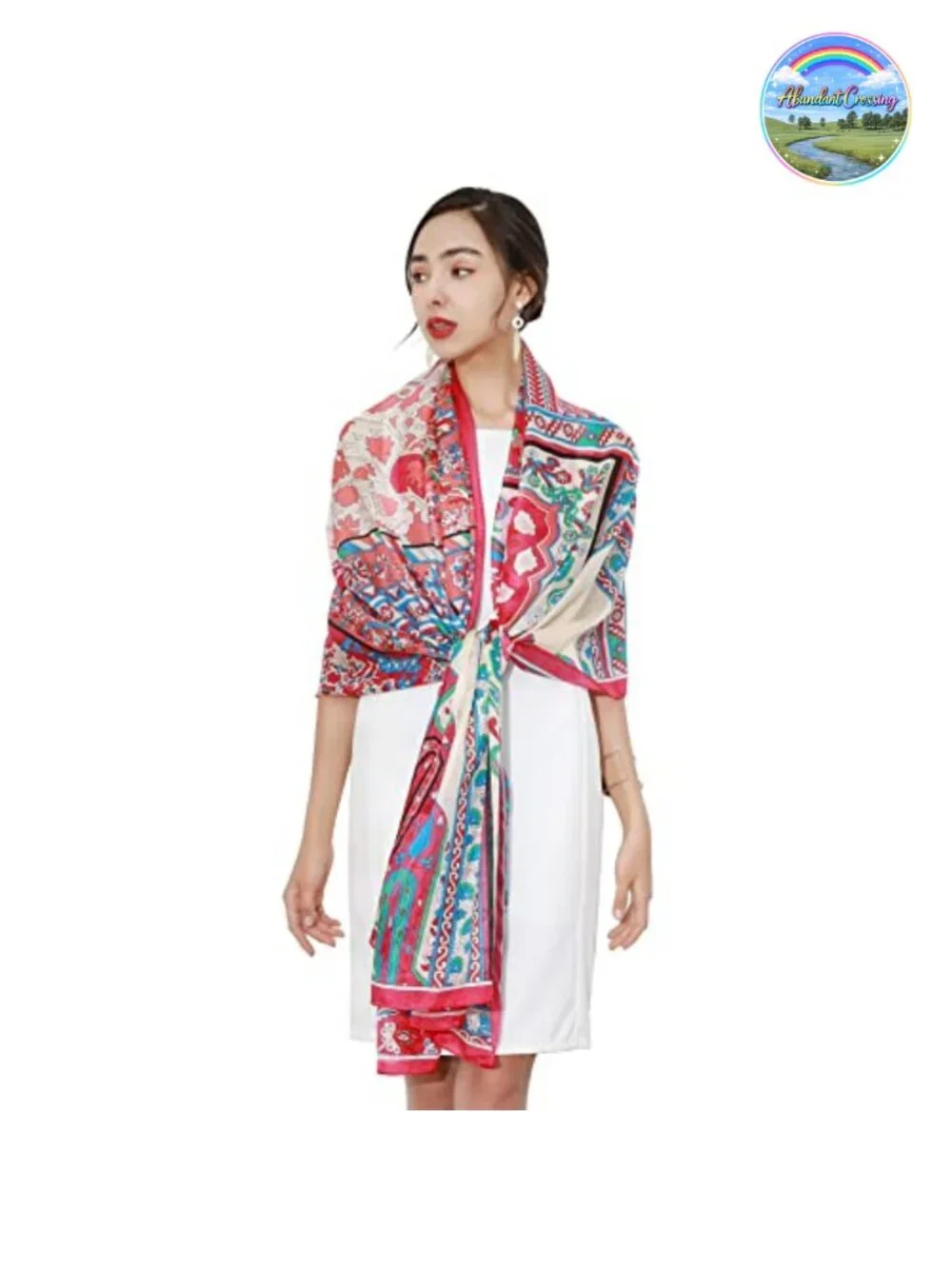 100% Mulberry Silk Pashmina Shawl Wrap - Oversized 90x43